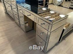 7 drawer classic mirrored dressing table