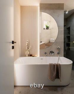 100cm Large Semicircular Mirror Bathroom Bedroom Hallway Mirror Distortion Free