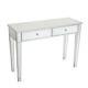 2 Drawer Mirrored Vanity Make-up Desk Console Dressing Silver Glass Table Modern