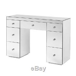 7 drawer mirrored glass dressing table dresser vanity