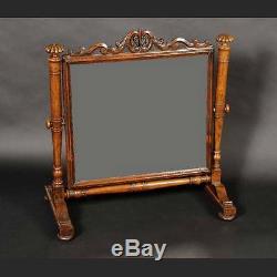 A Beautiful Antique George IV 1830 Rosewood Tilting Mirror/Dressing Glass Carved