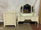 Antique French Louis Style White Dressing Table And Chest Of Drawers Delivery