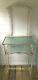 Antique French Wrought Iron Dressing, Hall Table, Glass Shelves, Mirror