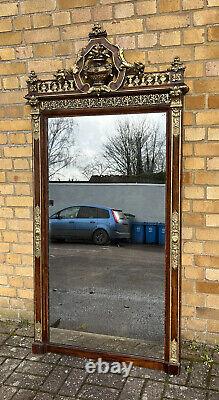 Antique Gilt Dressing Mirror, Large & Impressive. Very Thick Antique Glass
