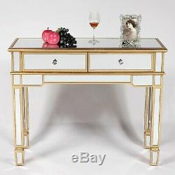 Antique Gold Gilt Venetian Mirrored Glass Console Dressing Hall Side Table