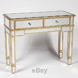 Antique Gold Gilt Venetian Mirrored Glass Console Dressing Hall Side Table
