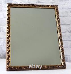 Antique Vintage Dressing Table Mirror Ornate Gilt Frame Bevelled Glass 50cm x 40