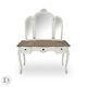 Appleby White Three Drawer Dressing Table With Decorative Tri-mirror Bedroom