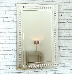 Argenta Large Crystal Venetian Glass Bevelled Wall Mirror 120 x 80cm Art Deco