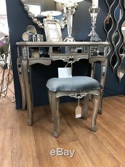Argente Mirrored Dressing Table Stool
