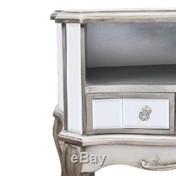 Argente Mirrored Furniture Bedroom Coffee Dressing Console Table TV Unit Silver