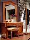 Baroque Rococo Dressing Table Mirror Luxury Class Chest Of Drawers Console Table