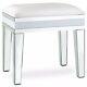 Beautify White Mirrored Furniture Dressing Table Stool Bedside Nightstand