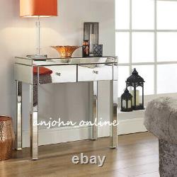 Bedroom Furniture Mirrored Drawers Bedside Table Glass Drawers Dressing Table