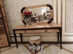 Bedroom Furniture Set Table Console Mirror Dresser Dressing Table Elegant Stool