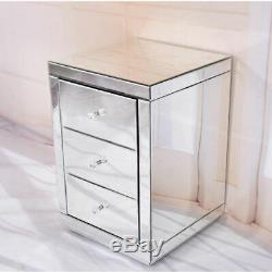 Bedside Tables & Cabinets Dressing Table Mirrored Glass Bedroom Home Nightstand