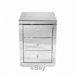 Bedside Tables & Cabinets Dressing Table Mirrored Glass Bedroom Home Nightstand