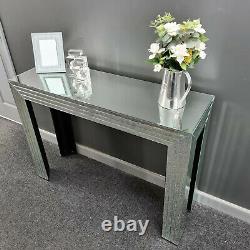 Bevelled Panelled Mirror Hall Display Console Bedroom Mirrored Dressing Table