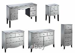 Birlea Palermo Mirrored Bedroom Furniture Chests, Bedside, Dressing Table
