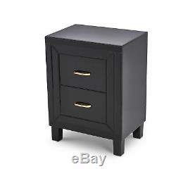 Black Glass Mirrored Bedroom Furniture Dressing Table sets and Bedside Tables