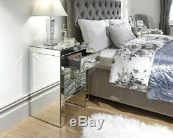Boudoir Bedroom Range Mirrored Bedsides Chests of Drawers Tallboy Dressing Table