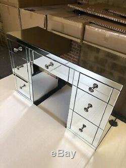 Brand New Classic Mirrored 7 Drawer Dressing Table