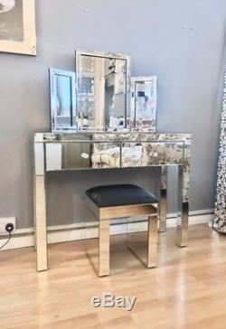 Brand New Venetian Mirrored Glass Dressing Table
