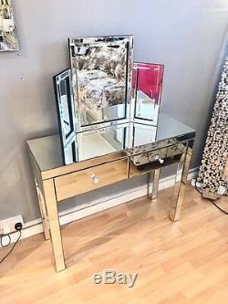 Brand New Venetian Mirrored Glass Dressing Table