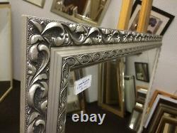 Buy Direct Ornate Silver Shabby Chic Style Long & Full Length Dressing Mirror