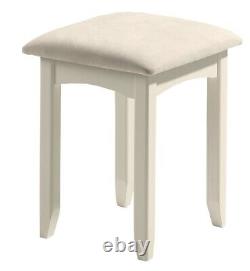 Cameo Dressing Table Desk stone white cream shabby chic option of stool