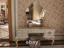 Classic Exsclusive New Console Mirror Dressing Table Stool Bedroom Furniture Set