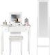 Coco X Caitlyn White Dressing Table With Led Mirror And Jewellery Mirror Cabinet