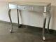 Contemporary Mirrored Venetian Dressing Table Console Table With Silver Trim