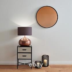 Copper Glass Copper Mirror Large Modern Hallway Wall Mounted Mirror Black Frame