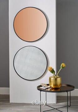 Copper Glass Copper Mirror Large Modern Hallway Wall Mounted Mirror Black Frame