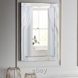Courtney Extra Large Bevelled Venetian All Glass Rectangle Wall Mirror 120x80cm