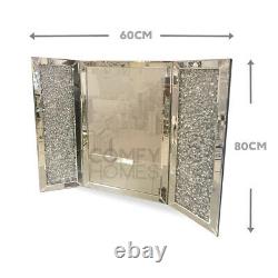 Crushed Crystal Dressing Table Mirror 60x80cm FREE DELIVERY AVAILABLE