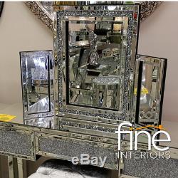 Crushed Crystal Dressing Table Mirror FREE DELIVERY AVAILABLE