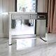 Crushed Diamond Mirrored 2 Drawer Dressing Console Table Crystal Shimmer