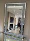 Crushed Diamond Wall Mirror, Large Glitz Sparkle Wall Mirror Luxury 120x80cm