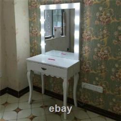Deluxe Hollywood Dressing Table with LED Lights Vanity Mirror Fr Make Up Bedroom