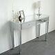 Drawers Glass Dressing Table Mirrored Bedroom Make-up Console Vanity Table