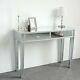 Drawers Glass Dressing Table Mirrored Bedroom Make-up Console Vanity Table New