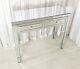 Dressing Table Amesbury Premium Plus Glass Mirrored Vanity Table Console Desk