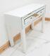 Dressing Table Entrance Hall White Glass Table Mirrored Vanity Console Desk Uk