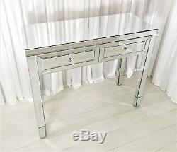 Dressing Table Glass Mirrored Vanity Table AMESBURY PREMIUM PLUS Console Desk