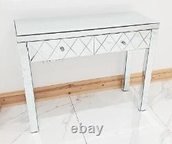 Dressing Table Glass Mirrored Vanity Table Entrance Hall Table Clearance UK