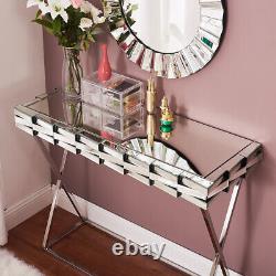 Dressing Table Glass Mirrored Vanity Table Entrance Hall Table Desk Console Desk