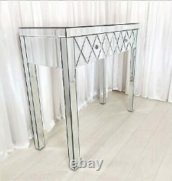 Dressing Table Glass Mirrored Vanity Table ROMANO PREMIUM PLUS Console Desk