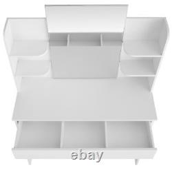 Dressing Table Large Mirror Drawers Hairstylist Storage Shelves Compartments New